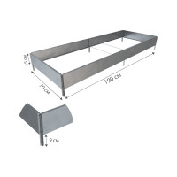 Готовая грядка Delta-Park GX 0.70х1.9 м, серебристая 30020GX_70180Zn
