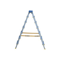 Алюминиевая двухсторонняя стремянка Алюмет с анодированным покрытием 2х8 ступеней. Серия APD 9208