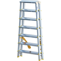 Алюминиевая двухсторонняя стремянка Алюмет с анодированным покрытием 2х8 ступеней. Серия APD 9208
