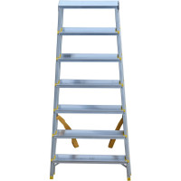 Алюминиевая двухсторонняя стремянка Алюмет с анодированным покрытием 2х8 ступеней. Серия APD 9208