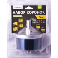 Набор коронок по дереву (5 шт, 28-75мм/30 мм) ULTIMA 112013
