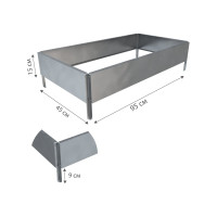 Готовая грядка Delta-Park GX 0.45х0.95 м, серебристая 30020GX_4595Zn