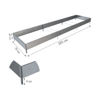 Готовая грядка Delta-Park GX 0.7х2.85 м, серебристая 30020GX_70275Zn