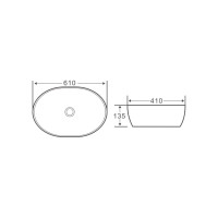 Керамическая накладная раковина BelBagno BB1348