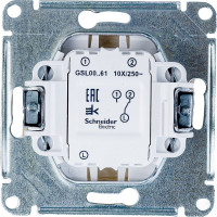 1-клавишный механизм переключателя Systeme Electric скрытой проводки Glossa 10А IP20 6 10AX титан GSL000461