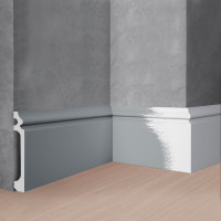 Напольный плинтус Stenopol 138х18х2000 мм под покраску C7118