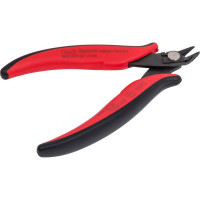 Бокорезы для электроники NWS 128 мм, загнутые, без фаски до 1,6мм, с зажимом для проволоки 2203-128