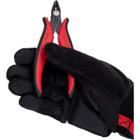 Бокорезы для электроники NWS 128 мм, загнутые, без фаски до 1,6мм, с зажимом для проволоки 2203-128