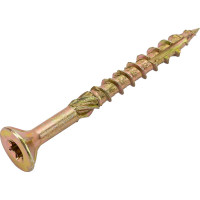 Саморез INFIX 5х50, 500 шт., для дерева, с фрезой, потайной, желтый цинк, TX25 66096