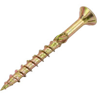 Саморез INFIX 5х50, 500 шт., для дерева, с фрезой, потайной, желтый цинк, TX25 66096