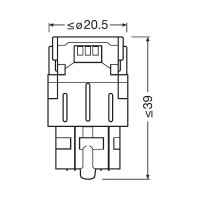 Автолампа W21W/5W W3x16q LED 2 штуки 6000К 12В 7515DWP-02B 7515DWP-2BL Osram 893983