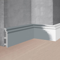 Напольный плинтус Stenopol 120х23х2000 мм под покраску C7233