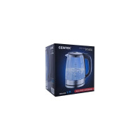 Чайник Centek стекло 1.7л, 2200Вт, внутр. LED подсветка,защита от вкл б/воды CT-0030