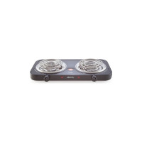 Электрическая плитка Centek CT-1509 Black 2 конфорки, ТЭН, 140 мм, 2000 Вт, индикатор работы