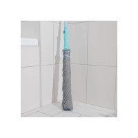 Швабра с отжимом Доляна черная насадка из микрофибры, окрашенный телескопический черенок, 120 см, микс 4010896