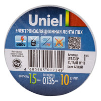 Изоляционная лента Uniel 10/15/01 WHT UIT-135P 4514