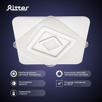 Светодиодная диммируемая люстра RITTER с ДУ BRIENNO 100Вт, 2700К+6400K/4200К/6400К+2700K, 7000Лм 520x50мм 52387 1