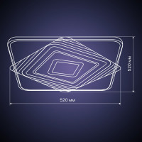 Светодиодная диммируемая люстра RITTER с ДУ BRIENNO 100Вт, 2700К+6400K/4200К/6400К+2700K, 7000Лм 520x50мм 52387 1