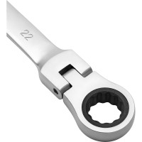 Комбинированный трещоточный с шарниром ключ AV Steel 22мм AV-315222
