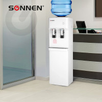 Кулер для воды SONNEN FSE-02H, напольный, нагрев/охлаждение электронное, 2 крана, белый 454997