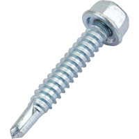 Саморез ZAMETAL 6,3x38 со сверлом и шестигранн. головкой, DIN 7504K, оц., уп. 200 шт. ZA081641