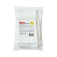 Одноразовые столовые ложки OfficeClean 100 шт., эконом, белые, 16 см 245851