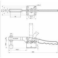 Зажим с горизонтальной рукоятью HS CLAMP HS-20235