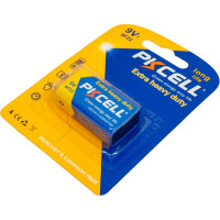 Солевой элемент питания PKCELL тип - 9VКрона 1 шт в блистере 6F22-1B