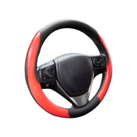 Оплетка KRAFT эко-кожа с карбоновыми вставками, размер M, 38 см, черно-красная KT 800345