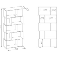 Стеллаж СОКОЛ дуб сонома/белый СТ-12 00-00010716