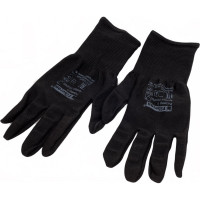 Перчатки для сборочных работ Fiberon полиэстер, без и/у, 9/L, черные, 123110