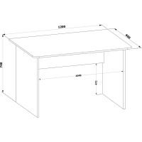 Письменный стол СОКОЛ венге СПм-02.1 СПм02.1В5