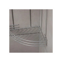 Угловая полка Рыжий кот двухъярусная Vento 19*19*30 см хром 310846