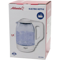 Электрический стеклянный чайник Atlanta ATH-2466 white