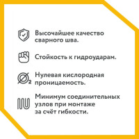 Гофрированная труба из нержавеющей стали Stahlmann SS304 15А, отожженная, 3 м 2238906