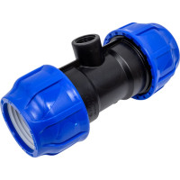 Компрессионный переходной тройник VALFEX ПНД, с внутренней резьбой, 63-3/4"-63 1210016303463