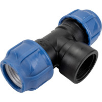 Компрессионный переходной тройник VALFEX ПНД, с внутренней резьбой, 40-1 1/2"-40 1210014011240