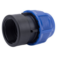 Компрессионная соединительная муфта VALFEX ПНД, с внутренней резьбой, 40x1 1/2" 121001240112