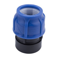 Компрессионная соединительная муфта VALFEX ПНД, с внутренней резьбой, 40x1 1/2" 121001240112