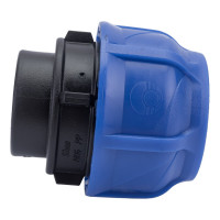 Компрессионная соединительная муфта VALFEX ПНД, с внутренней резьбой, 50x1 1/4" 121001250114