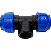 Компрессионный переходной тройник VALFEX ПНД, с внутренней резьбой, 50-1 1/2"-50 1210015011250