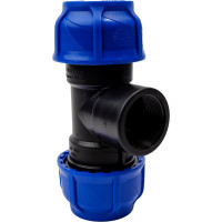 Компрессионный переходной тройник VALFEX ПНД, с внутренней резьбой, 50-1 1/2"-50 1210015011250