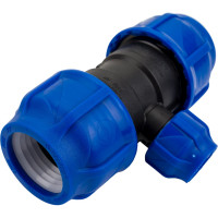 Компрессионный переходной тройник VALFEX ПНД, 40-20-40 1210012402040