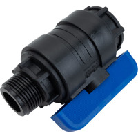 Компрессионный шаровой кран VALFEX ПНД НР/ВН резьба разборный 1"-1"Ду20 1210020100100