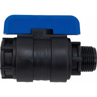 Компрессионный шаровой кран VALFEX ПНД НР/ВН резьба разборный 1"-1"Ду20 1210020100100