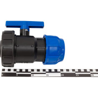 Шаровой кран VALFEX ПНД компрессионный цанга - внутренняя резьба, разборный 63x1 1/2" 1210012563112