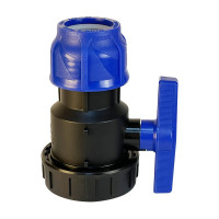 Шаровой кран VALFEX ПНД компрессионный цанга - внутренняя резьба, разборный 40x1 1/4" 1210012540114