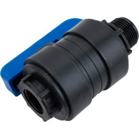 Компрессионный шаровой кран VALFEX ПНД НР/ВН резьба разборный 1"-3/4"Ду26 1210012100034