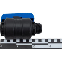 Компрессионный шаровой кран VALFEX ПНД НР/ВН резьба разборный 1"-3/4"Ду26 1210012100034