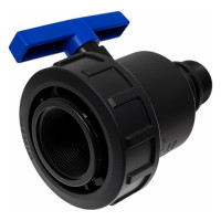 Компрессионный шаровой кран VALFEX ПНД НР/ВН резьба разборный 1 1/2"-2"Ду46 1210012112200